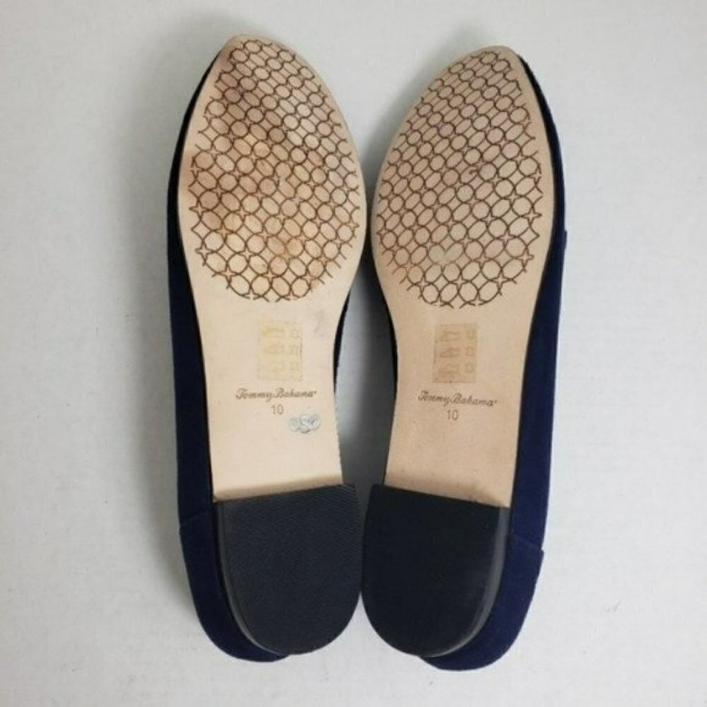 Tommy Bahama Blue Keep Palm Carry On Flats Sz 10 - Picture 6 of 7